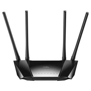 Cudy LT400 4G LTE Wi-Fi Router, schwarz, Vorderansicht - Cudy