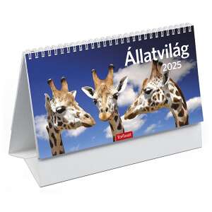 TOPTIMER "Állatvilág" 2025-ös asztali naptár, heti beosztás, zsiráf - TOPTIMER