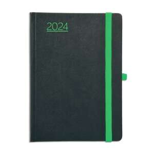 Calendar proiectant TOPTIMER 2024 "Nero" negru și verde - TOPTIMER