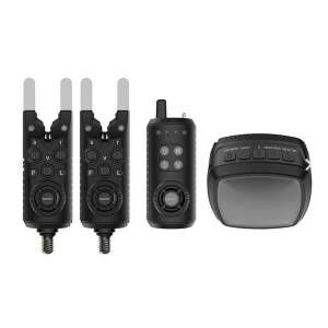 Sonik Gizmo2 Bite Alarm 3+1 szett Bivvy lámpával, horgászkapásjelzők, horgászfelszerelés, pontyhorgászat, éjszakai horgászat - Sonik