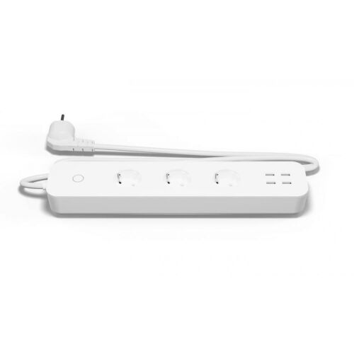 Tesla Smart Plug 230V Distribuitor de rețea inteligentă 3 prize + 4 USB 1.8m - Alb (TSL-SPL-3+4USB)