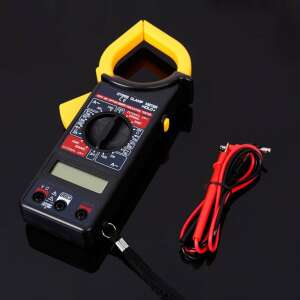 Digital clamp meter with LCD display, case, digital multimeter - Multimeter