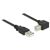 Kabel Delock USB 2.0 wtyk typu A &gt; USB 2.0 wtyk typu B kąt prosty 0,5 m czarny (84809) 74335700