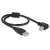 Kabel USB 2.0 Delock, wtyczka typu A &gt; wtyczka typu B USB 2.0, kąt prosty, 0,5 m, czarny