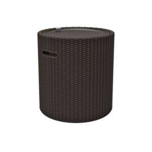 Curver Cool Stool, hnedý stolík s ratanovým efektom, chladič a úložný priestor - Záhradné stoly