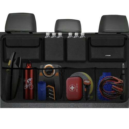 Organizator bancheta portbagaj auto, Xtrobb, 8 compartimente, negru, 87x47 cm