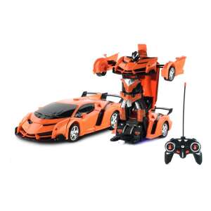 Orange 2-in-1 remote control car and robot transformer toy - Remote control vehicle