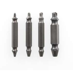 Set de extragere a șuruburilor deteriorate, set de 4 extrageri de șuruburi pentru îndepărtarea șuruburilor rupte - Unelte de mână