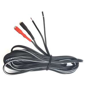 BikeTrade Dinamó vezeték, 2,4 méteres fekete vezeték csatlakozóval dinamós világításhoz - BikeTrade