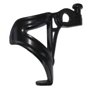 Fekete műanyag kerékpár kormányra szerelhető kulacstartó - BikeTrade