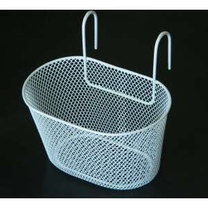 Fehér fém kerékpár kosár kampókkal, BikeTrade - BikeTrade