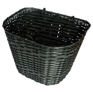 Fekete műanyag első kosár kerékpárhoz - BikeTrade