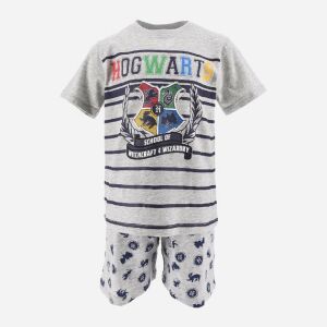 Harry Potter Kids Short Pajamas - Hogwarts Crest Design - Homyl