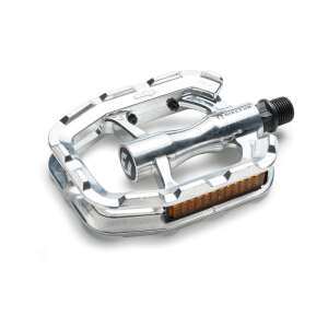 BikeFun Sole trekking pedál, ezüst, alumínium, 9/16" tengely, DU Polymer csapágyazás - Kerékpár hajtás