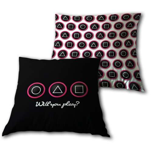 Will you play? decorative pillow with PlayStation symbols, 35x35 cm
