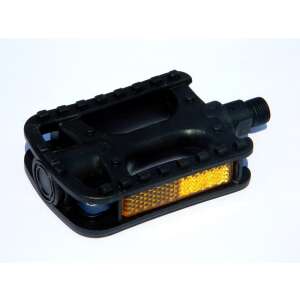 Fekete műanyag kerékpár pedál reflektorral - BikeTrade