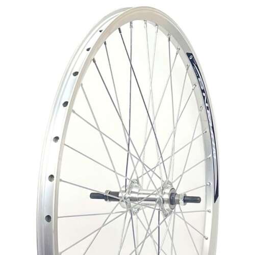 BikeTrade 622 menetes hátsó kerék, ezüst alumínium felni, 36 küllő
