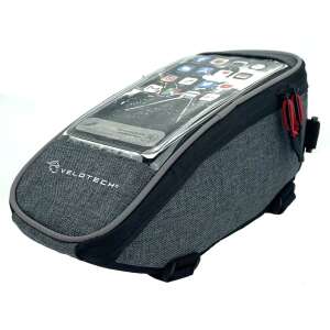 Velotech kerékpár váz táska, vízálló, telefon tartóval, átlátszó ablakkal - Kerékpár kiegészítő