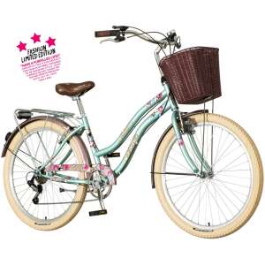 Visitor Bubilas virágos női cruiser kerékpár világoskék 74450638 