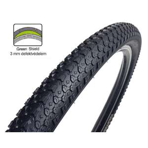 Compass Terrain 24x1.95 kerékpár gumi, fekete, Green Shield defektvédelemmel - Compass