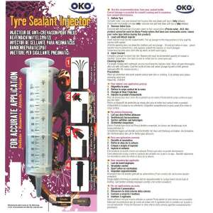 OKO Gumi tömítő fecskendő, 150ml, pontos adagoláshoz, kerékpár gumi javításhoz - OKO