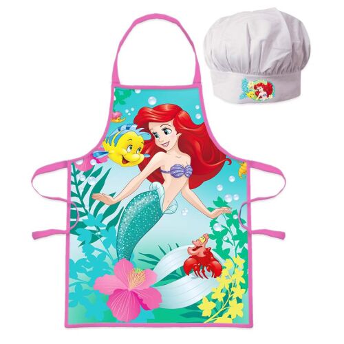 Disney Hercegnők Ariel gyerek kötény és szakácssapka szett - Gyerek kötény