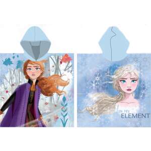 Disney Frozen Element beach towel poncho with Anna and Elsa, 55x110 cm, fast drying - Bath Towel, Washcloth, Hooded Towel