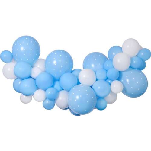 Baby blue and white balloon garland kit, 65 pieces, DIY, party decoration