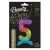 Beauty & Charm Rainbow Number 5 Foil Balloon in Packaging, 74 cm