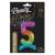Beauty & Charm rainbow number 5 foil balloon with stand, 74 cm