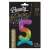 Beauty & Charm rainbow number 5 foil balloon with stand, 74 cm