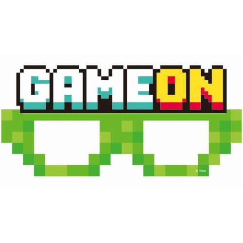 Game On pixelált szemüveg buli maszk