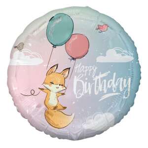 Happy Birthday Fuchs Folienballon, 36 cm - Fox
