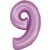 Lavender Number 9 Foil Balloon, 76cm, Party Decoration