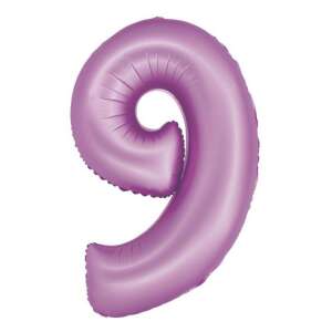 Lavender Matt foil balloon number 9, 76 cm, purple - Balloon