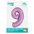 Lavender Matt foil balloon number 9, 76 cm, purple, Smart brand
