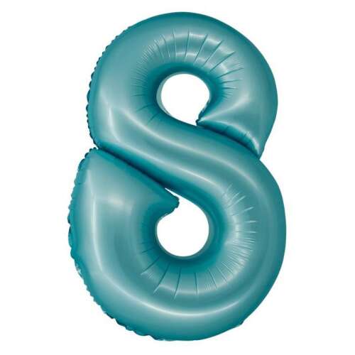 Balon folie cifra 8 albastru deschis, 76 cm