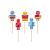 Robot Cake Candles, 5-piece Candle Set 77139507