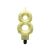 Dekor Gyertya - Arany 8-as Számgyertya - 7,6 cm 82304472