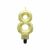 Dekor Gyertya - Arany 8-as Számgyertya - 7,6 cm 82304472