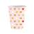 XOXO Pink paper cups with hearts design, 6 pack, 250 ml