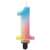 Pastel ombre number 1 birthday candle