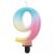 Pastel Ombre Number 9 Candle, Cake Candle 8 cm 79981593
