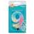 Pastel ombre number 9 birthday candle in packaging