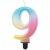 Szivárvány Számgyertya 9 - Pasztell Ombré - 8cm 79981593