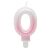 Weiß-Rosa 0 Ombre Zahlenkerze, Kuchenkerze 82304460