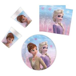 Disney Frozen II Wind Spirit, Jégvarázs party szett 36 db-os 20 cm-es tányérral 74441354 Party teríték