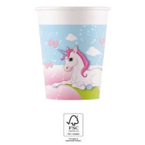 Unicorn Castle paper cups, 8 pack, 200 ml, FSC certified, unicorn design - Disposable Cup