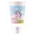 Unicorn Castle paper cups, 8 pack, 200 ml, FSC certified, unicorn design