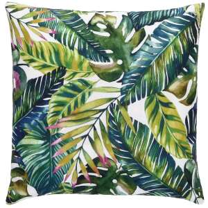 Husa de pernă Springos cu model tropical de frunze, 40x40 cm, fundal alb - Fețe de pernă